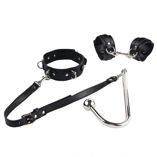 and Anal Elegant Collar 5334 with Cuffs Hook Beaded 0124